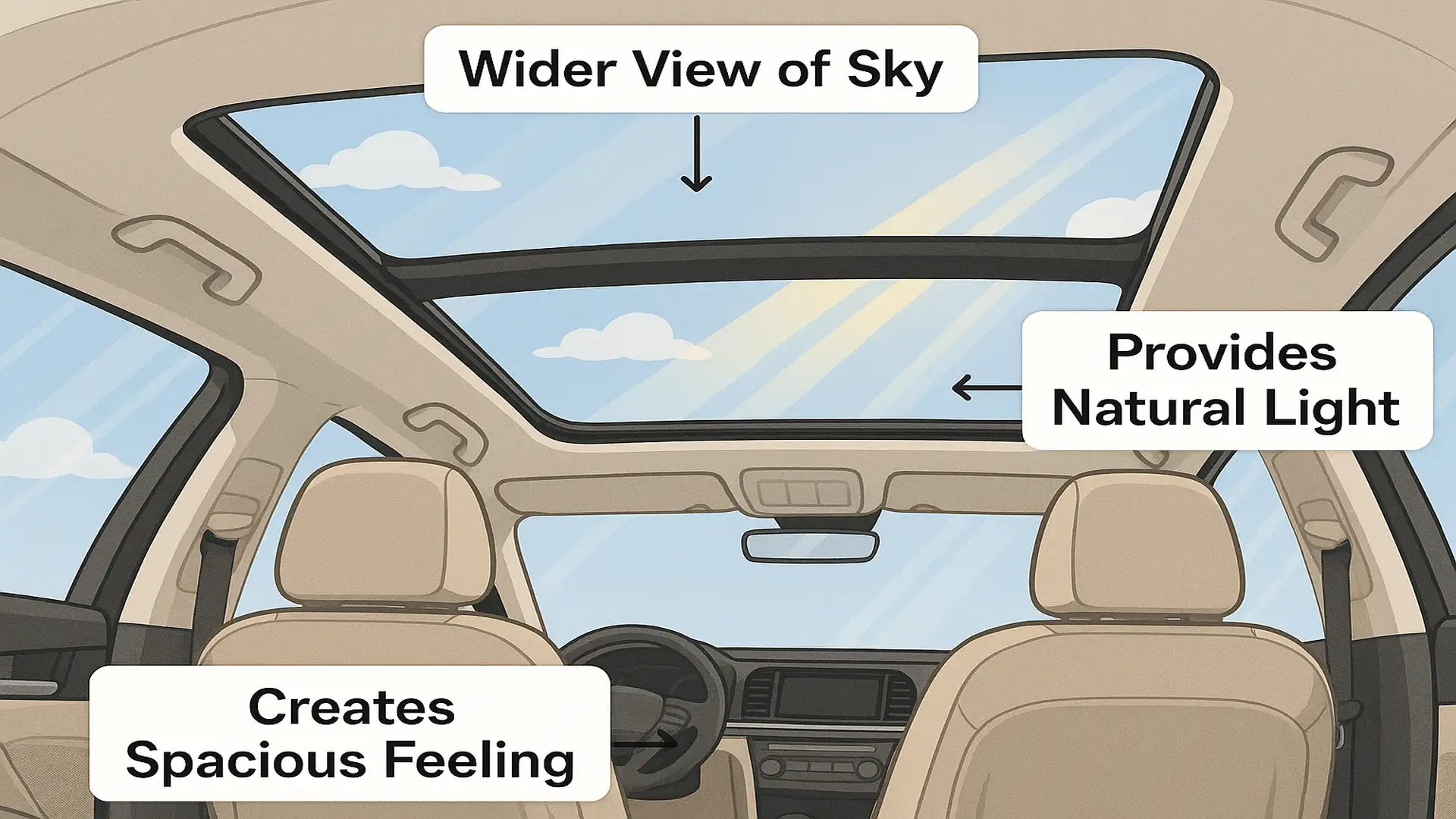 Panoramic sunroof for lead generation