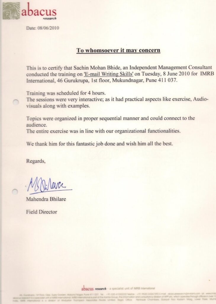 Corporate email writing training